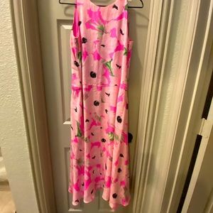 French connection neon floral maxi dress size 4
